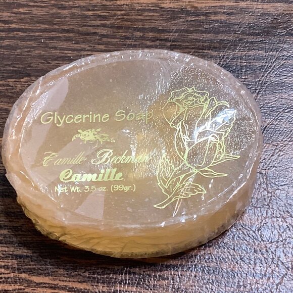 Camille Beckman Glycerine Soap 3.5 Oz Hydrating & Gentle on Skin Rose Scented - Picture 1 of 3